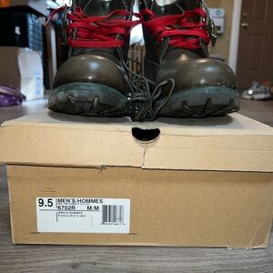 Timberland Brown Boots with Red Accents